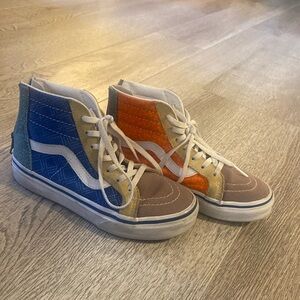 High top youth VANS multicolor shoes